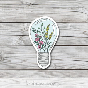 0002-zarowka-z-kwiatam-naklejka-pojedyncze-krainawzorow-pl