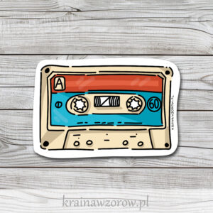 Kaseta magnetofonowa naklejka
