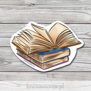 0024-ksiazki-naklejka-pojedyncze-krainawzorow-pl