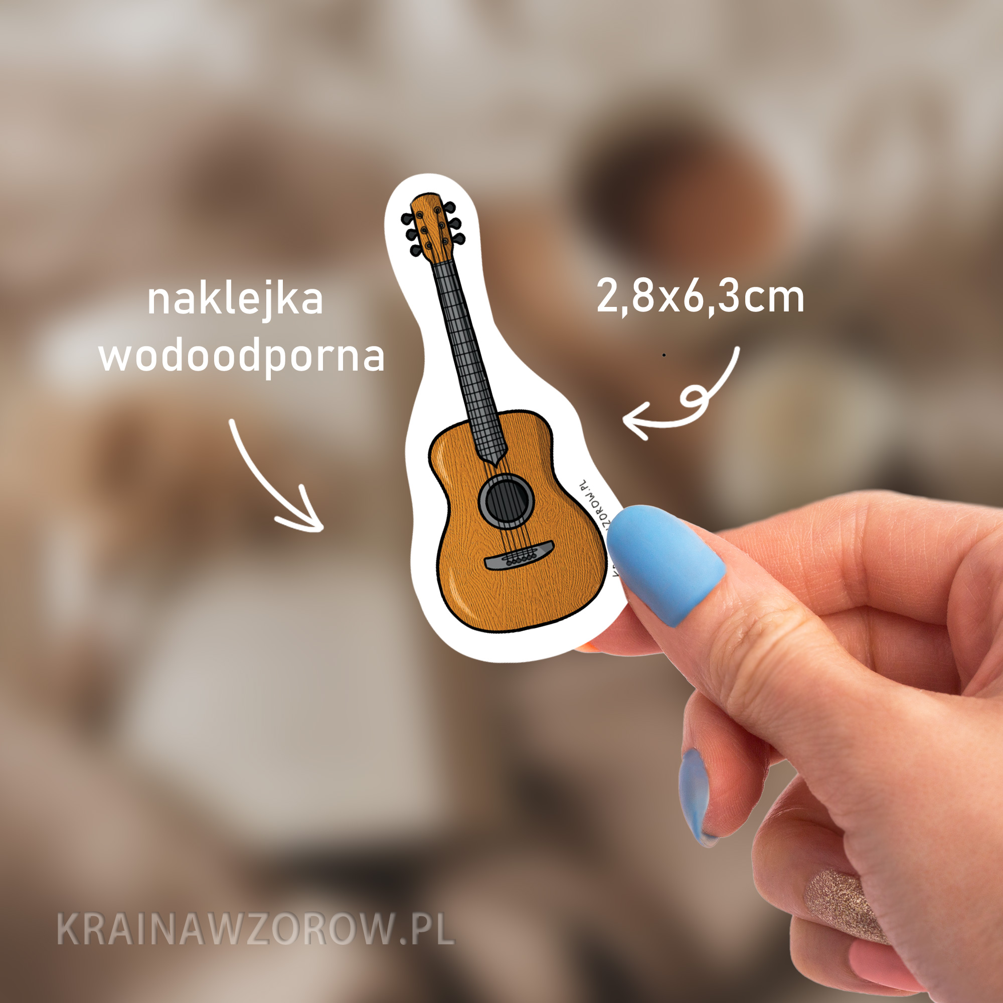 gitara-naklejka-kraina-wzorow-perspektywa gitara-naklejka-kraina-wzorow-wielkosc
