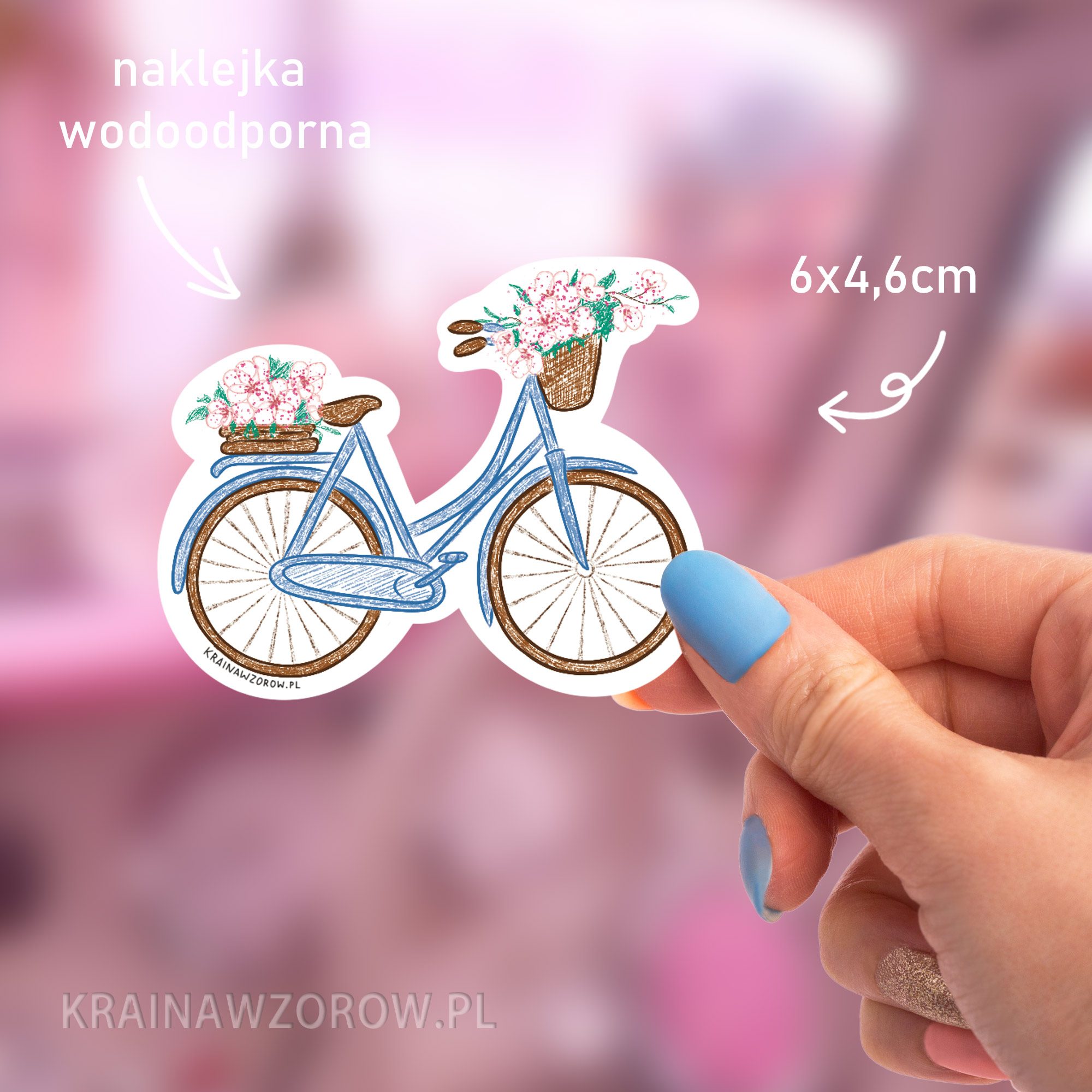 rowerkwiaty-naklejka-kraina-wzorow-perspektywa rower-kwiaty-naklejka-kraina-wzorow-wielkosc