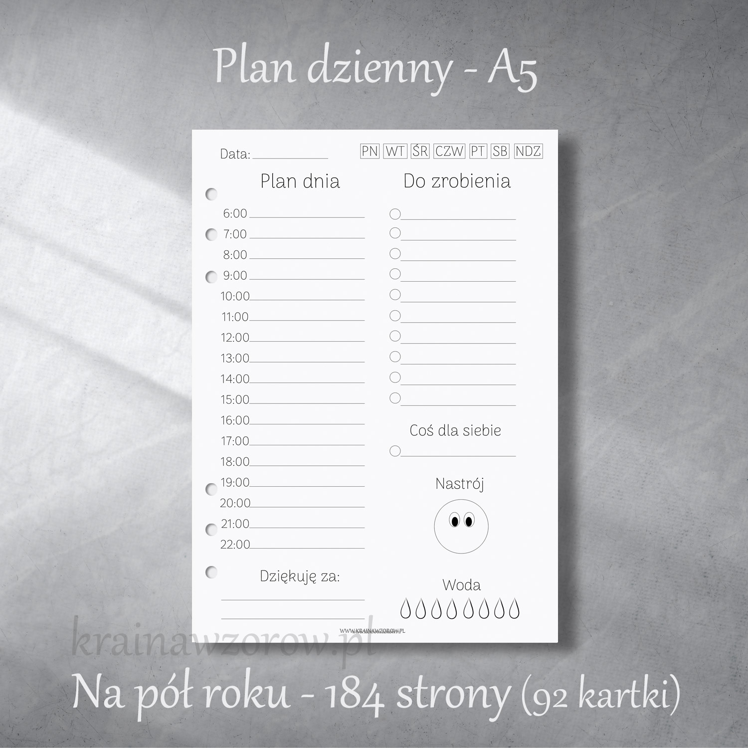 wklad-plan-dzienny-pol-roku-a5-krainawzorow-pl wklad-plan-dzienny-pol-roku-a5-krainawzorow-pl