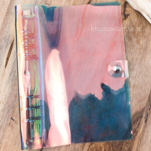 binder-okladka-a5-skorzany-organizer-przezroczysty-opalizujacy-krainawzorow-pl
