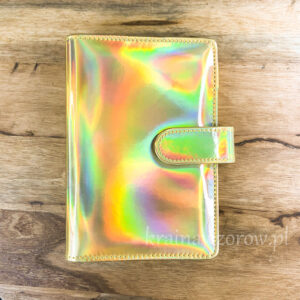 binder-okladka-a6-organizer-holograficzna-zlota-krainawzorow-pl