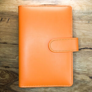 binder-okladka-a6-organizer-pomaranczowa-krainawzorow-pl