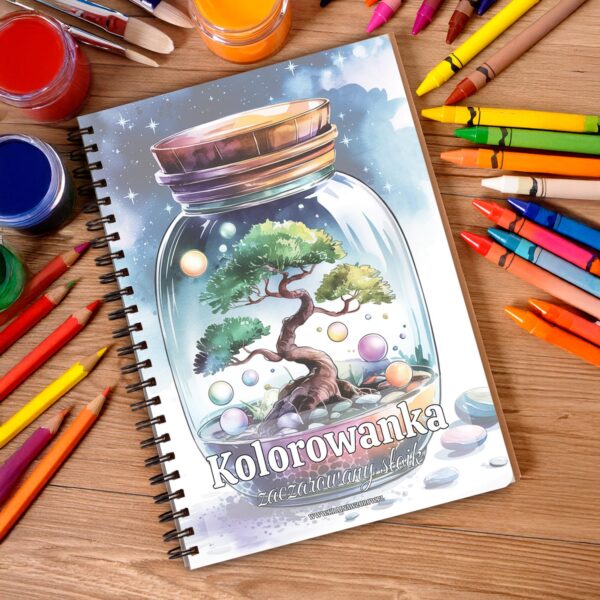 kolorowanka-okladka-kredki-zaczarowany-sloik kolorowanka-okladka-kredki-zaczarowany-sloik