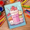 kolorowanka-okladka-kredki-jedzenie-kawaii kolorowanka-okladka-kredki-jedzenie-kawaii
