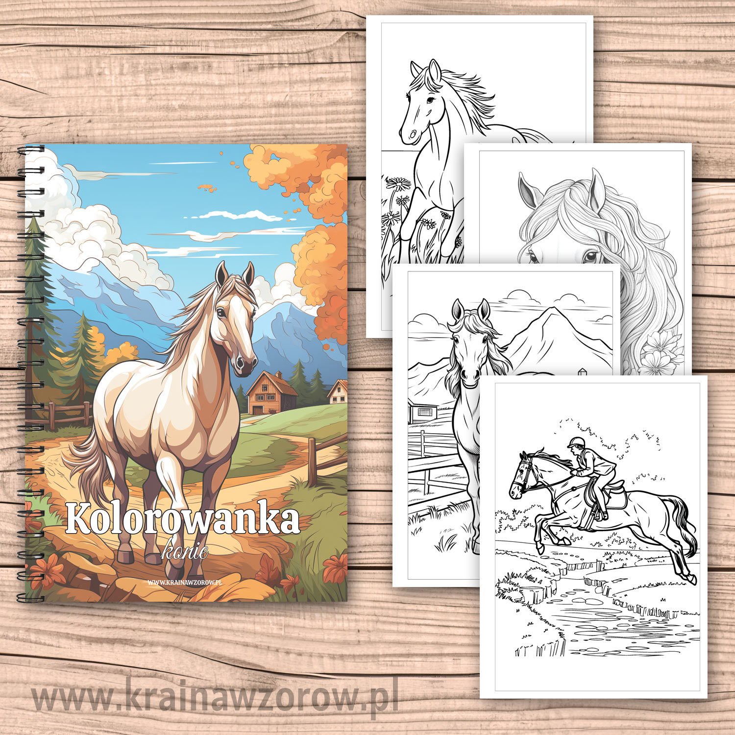 kolorowanka-na-spirali-konie-krainawzorow-03