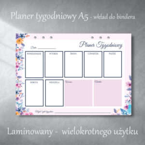 kwiaty-granatowe-planer-tygodniowy-wklad-a5-laminowany-krainawzorow-pl