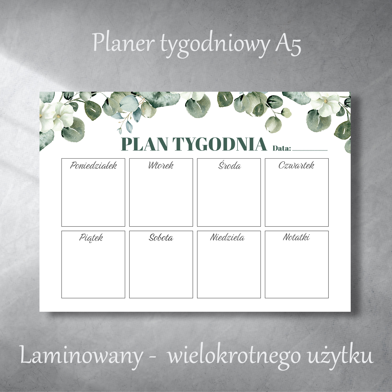 planer-laminowany-tygodniowy-notatki-kraina-wzorow-pl-kwiaty-zielone