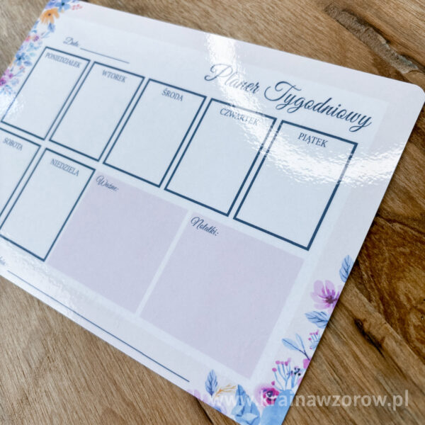 planer-tygodniowy-kwiaty-granatowe-ramki-krainawzorow