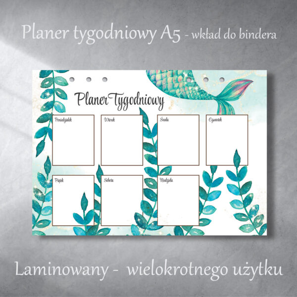 syrena-laminowany-planer-tygodniowy-wklad-a5-krainawzorow-pl syrena-laminowany-planer-tygodniowy-wklad-a5-krainawzorow-pl