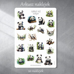 0055-panda-arkusz-naklejek-naklejki-krainawzorow-pl
