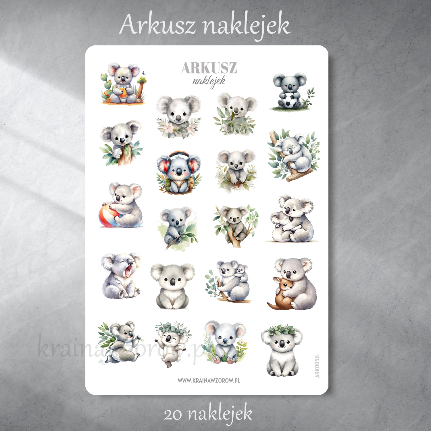 0056-koala-arkusz-naklejek-naklejki-krainawzorow-pl 0056-koala-arkusz-naklejek-naklejki-krainawzorow-pl