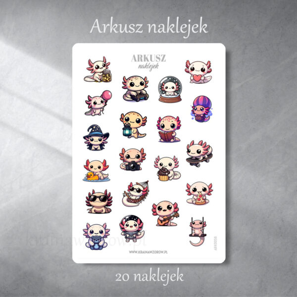 0058-axolotl-arkusz-naklejek-naklejki-krainawzorow-pl 0058-axolotl-arkusz-naklejek-naklejki-krainawzorow-pl