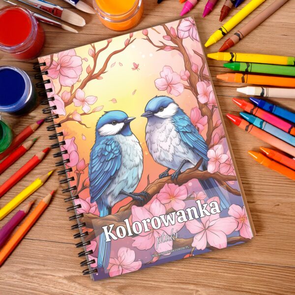 kolorowanka-okladka-kredki-ptaki kolorowanka-okladka-kredki-ptaki