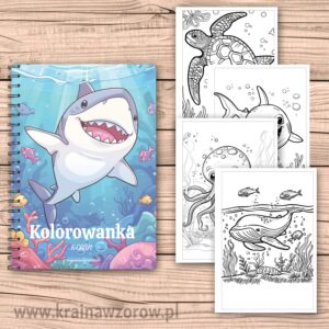 Ocean • kolorowanka na spirali
