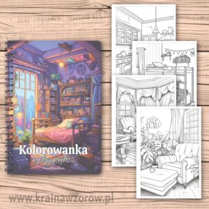 Wystrój wnętrz • kolorowanka na spirali