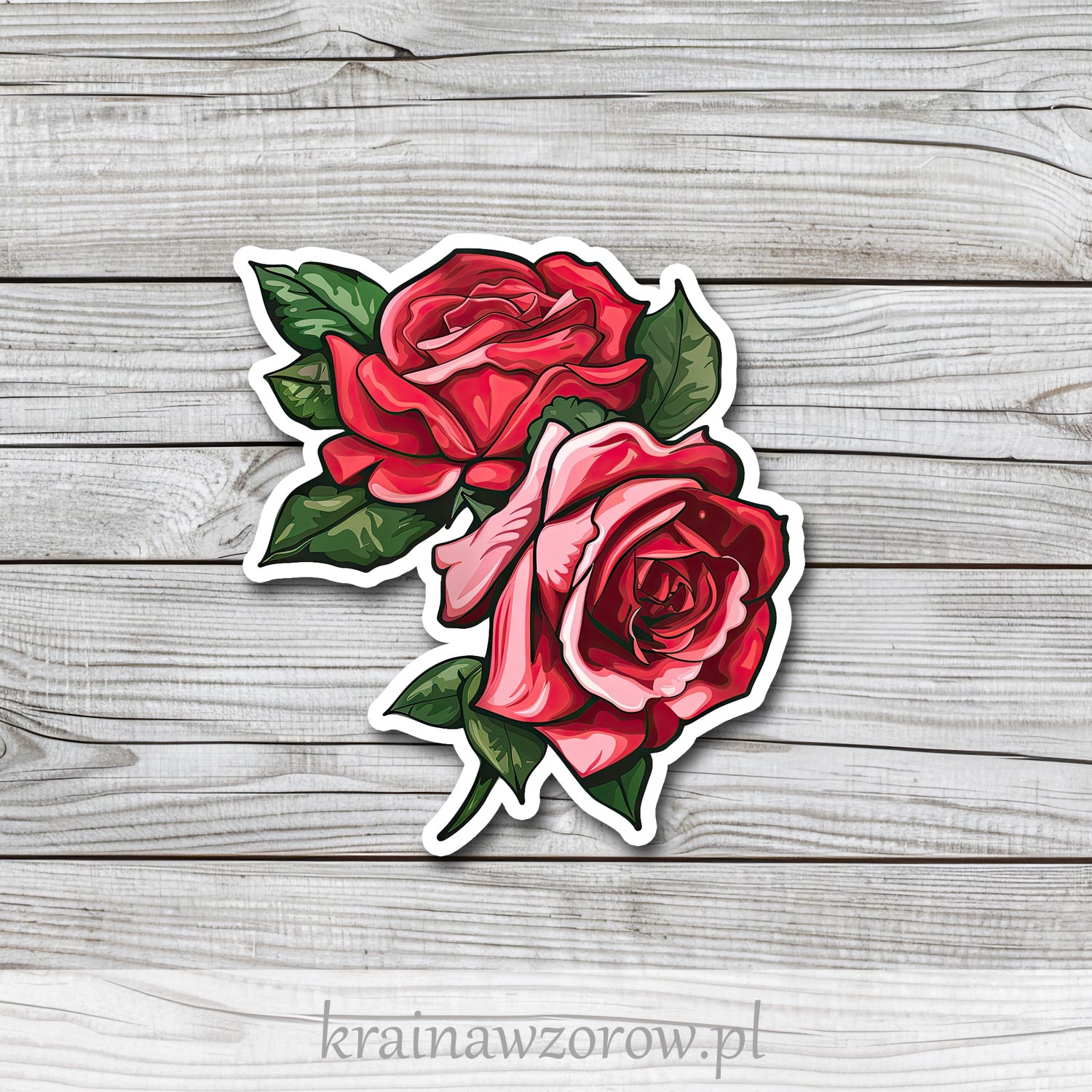 0140-roze-czerwone-2-naklejka-pojedyncze-krainawzorow-pl