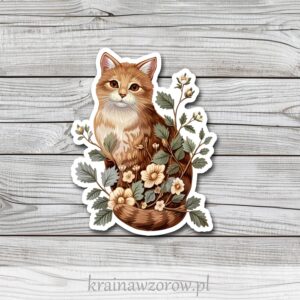 0145-kot-vintage-2-naklejka-pojedyncze-krainawzorow-pl