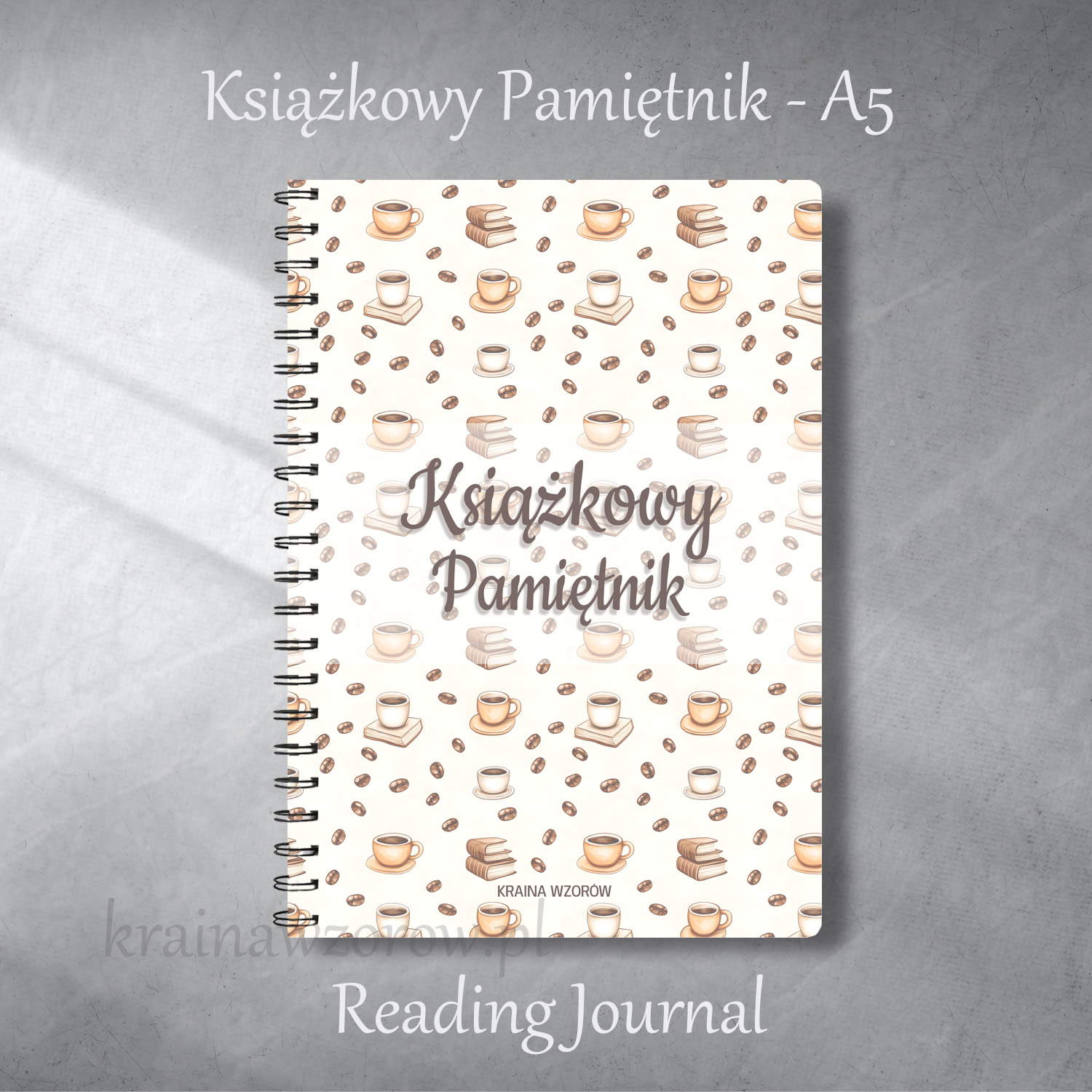 ksiazkowy-pamietnik-ksiazki-kawa-reading-journal-kraina-wzorow-pl-okladka-na-strone